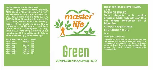 MASTER.LIFE GREEN JARABE-500ml