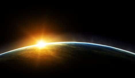 amanecer espacio nace la Luz